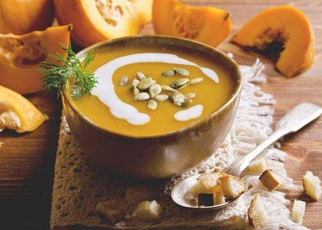 Ūminio gastrito eigos metu reikia valgyti kremines sriubas. 